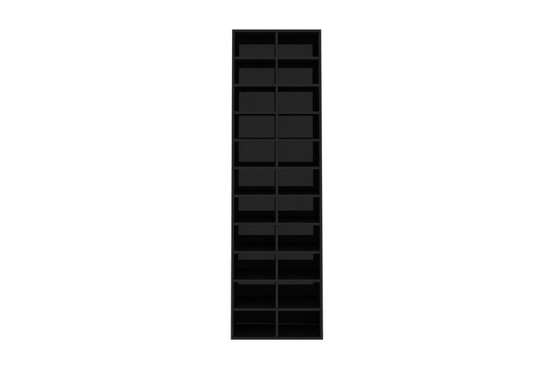 Skoskap høyglans svart 54x34x183 cm sponplate - Skoskap - Entreoppbevaring - Oppbevaringsskap
