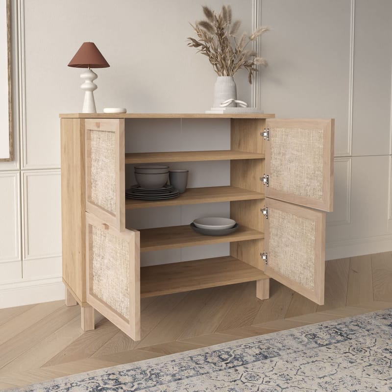 Skoskap Hanah Home Dune (90 x 85,2 x 35 cm) Eik - Eik - Oppbevaring - Skap - Oppbevaringsskap