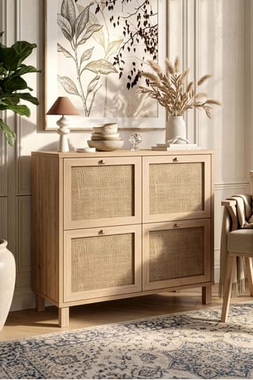 Skoskap Hanah Home Dune (90 x 85,2 x 35 cm) Eik - Eik - Oppbevaring - Skap - Oppbevaringsskap