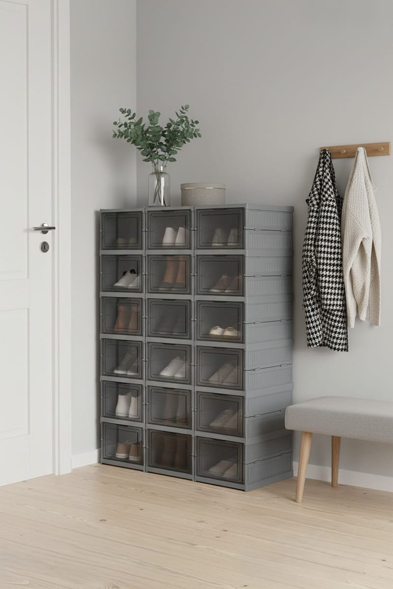 Skoskap Hanah Home Lavine 105 (25,5 x 105 x 34,5 cm) Antrasitt - Oppbevaring - Skap - Oppbevaringsskap