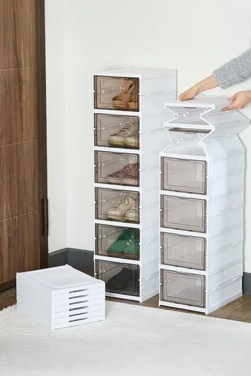 Skoskap Hanah Home Lavine 105 (25,5 x 105 x 34,5 cm) Hvit - Oppbevaring - Skap - Oppbevaringsskap