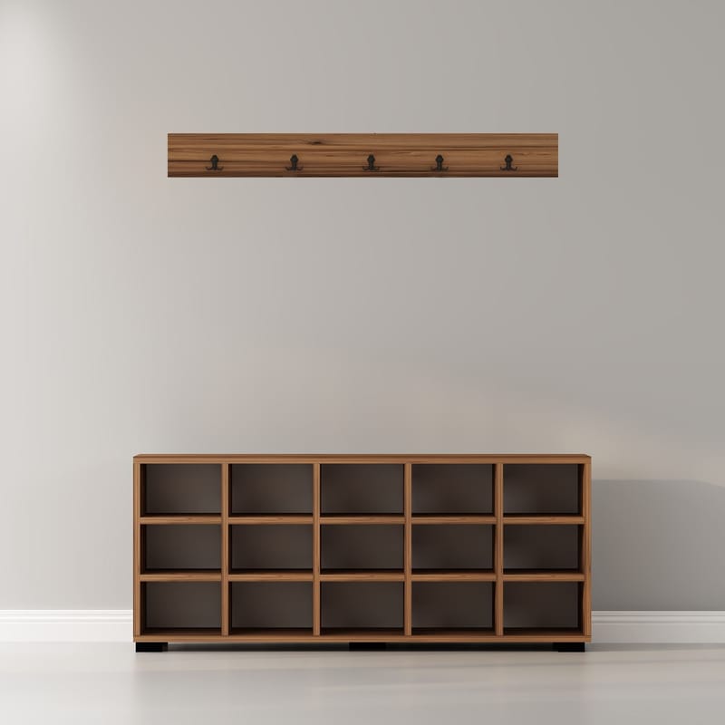 Skoskap Homitis Talu (120 x 51,6 x 29,6 cm) Valnøtt - Oppbevaring - Skap - Oppbevaringsskap