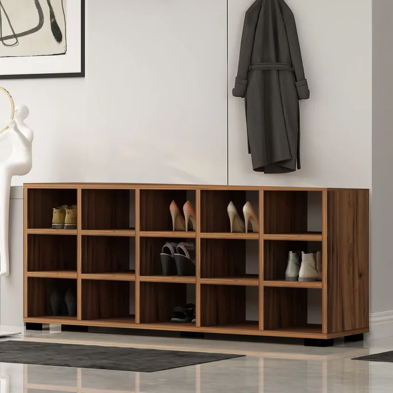 Skoskap Homitis Talu (120 x 51,6 x 29,6 cm) Valnøtt - Oppbevaring - Skap - Oppbevaringsskap