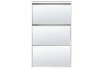 Skoskap Midfield Hvit, Sølv, 63x17x103 cm - Hvit, Sølv, 63x17x103 cm - Oppbevaring - Skap - Oppbevaringsskap