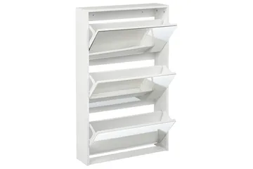 Skoskap Midfield Hvit, Sølv, 63x17x103 cm - Hvit, Sølv, 63x17x103 cm - Oppbevaring - Skap - Oppbevaringsskap