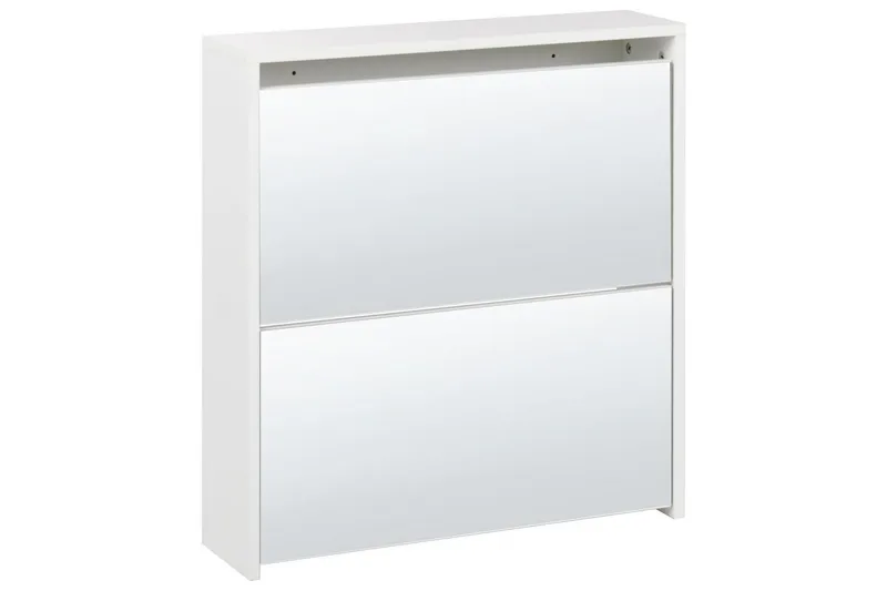 Skoskap Midfield Hvit, Sølv, 63x17x67 cm, Hvit, Sølv, 63x17x67 cm