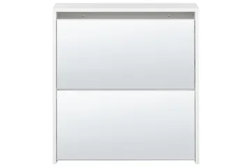 Skoskap Midfield Hvit, Sølv, 63x17x67 cm - Hvit, Sølv, 63x17x67 cm - Oppbevaring - Skap - Oppbevaringsskap