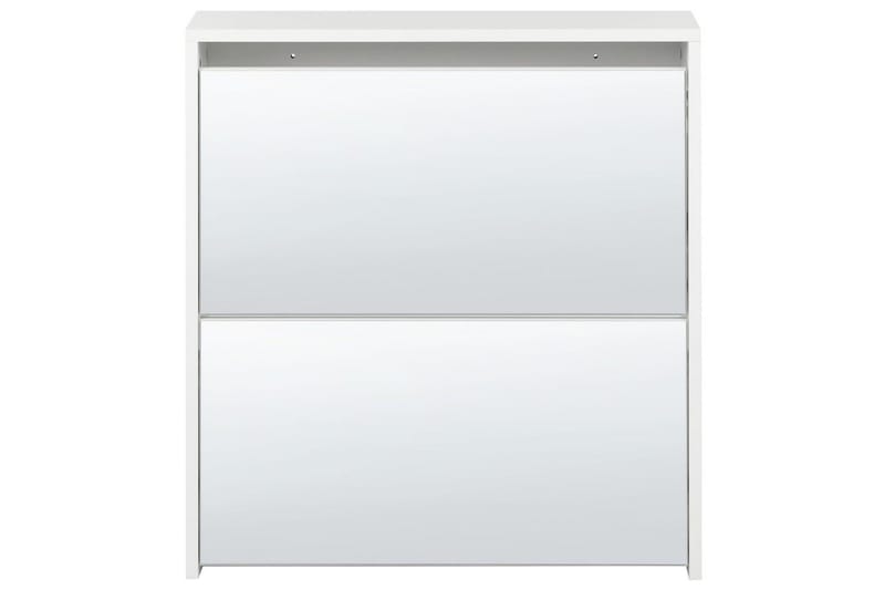 Skoskap Midfield Hvit, Sølv, 63x17x67 cm - Hvit, Sølv, 63x17x67 cm - Oppbevaring - Skap - Oppbevaringsskap