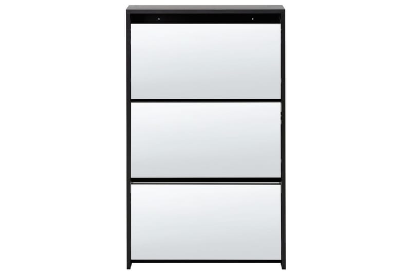 Skoskap Midfield Sort, Sølv, 63x17x103 cm - Sort, Sølv, 63x17x103 cm - Oppbevaring - Skap - Oppbevaringsskap