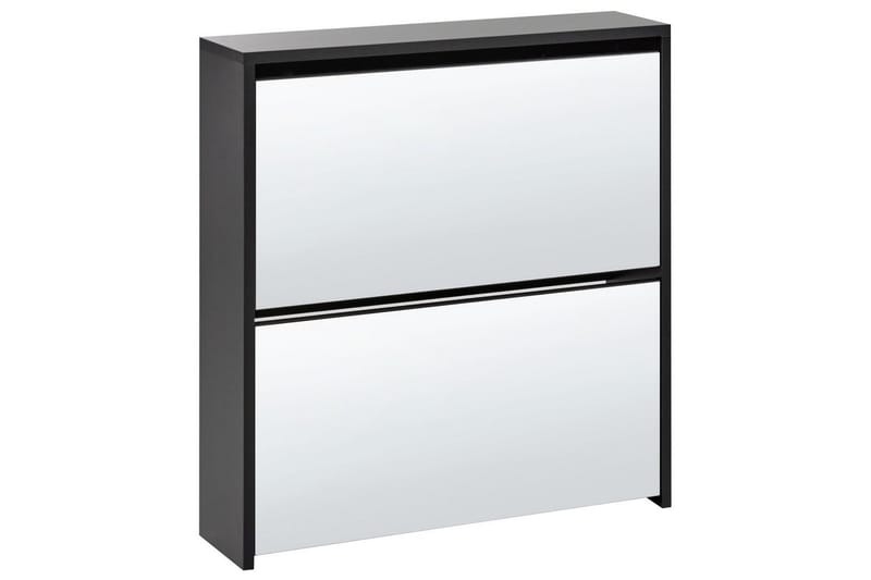 Skoskap Midfield Sort, Sølv, 63x17x67 cm - Sort, Sølv, 63x17x67 cm - Oppbevaring - Skap - Oppbevaringsskap