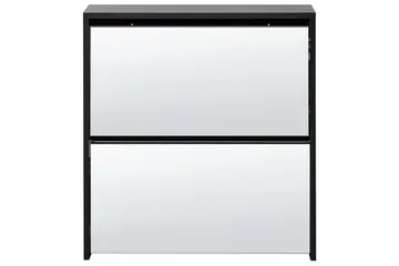 Skoskap Midfield Sort, Sølv, 63x17x67 cm - Sort, Sølv, 63x17x67 cm - Oppbevaring - Skap - Oppbevaringsskap