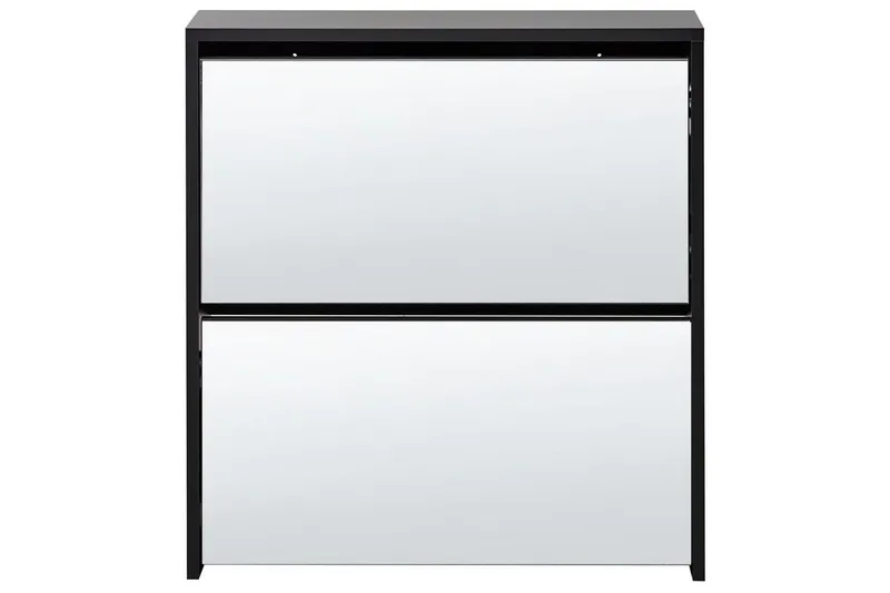 Skoskap Midfield Sort, Sølv, 63x17x67 cm - Sort, Sølv, 63x17x67 cm - Oppbevaring - Skap - Oppbevaringsskap