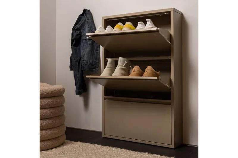 Skoskap Sabine - Sand - Oppbevaring - Skap - Oppbevaringsskap