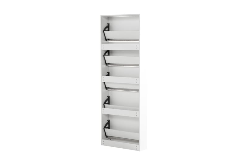 Skoskap Striberg 63 cm LED-belysning - Hvit - Skoskap - Entreoppbevaring - Oppbevaringsskap