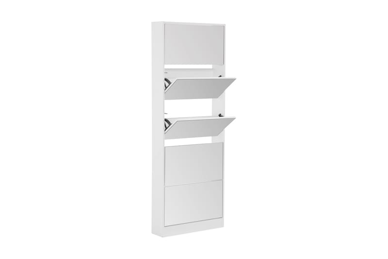 Skoskap Striberg 63 cm LED-belysning - Hvit - Skoskap - Entreoppbevaring - Oppbevaringsskap
