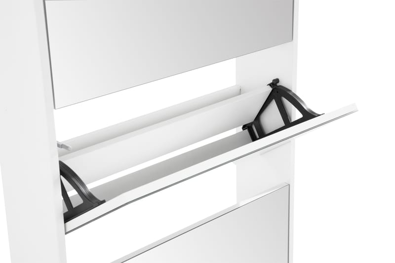 Skoskap Striberg 63 cm LED-belysning - Hvit - Skoskap - Entreoppbevaring - Oppbevaringsskap