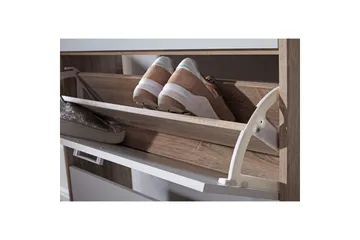 Skoskap Wohnling Foliert sponplate med hylleoppbevaring, 2 vippet ut rom, 1 skuff - Oppbevaring - Skap - Oppbevaringsskap