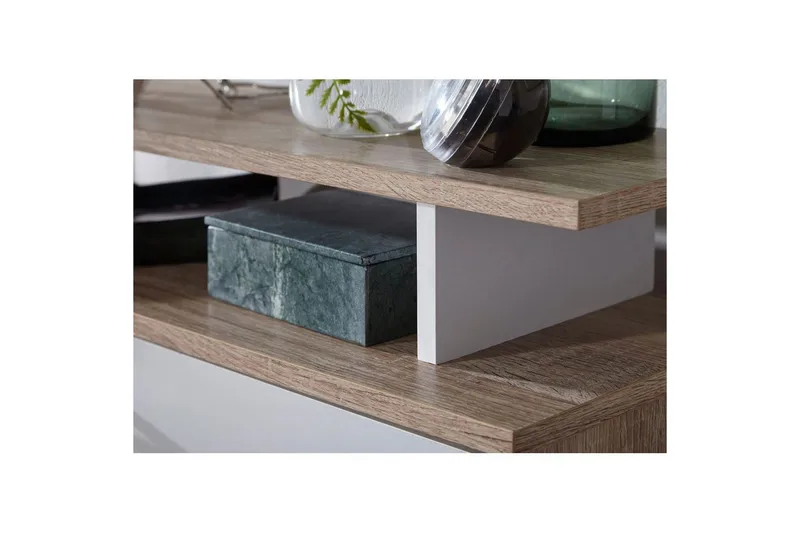 Skoskap Wohnling Foliert sponplate med hylleoppbevaring, 2 vippet ut rom, 1 skuff - Oppbevaring - Skap - Oppbevaringsskap