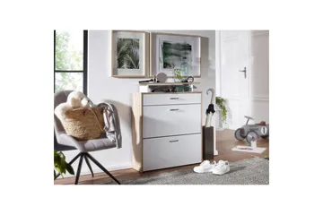 Skoskap Wohnling Foliert sponplate med hylleoppbevaring, 2 vippet ut rom, 1 skuff - Oppbevaring - Skap - Oppbevaringsskap