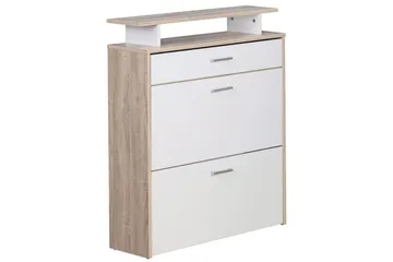 Skoskap Wohnling Foliert sponplate med hylleoppbevaring, 2 vippet ut rom, 1 skuff - Oppbevaring - Skap - Oppbevaringsskap