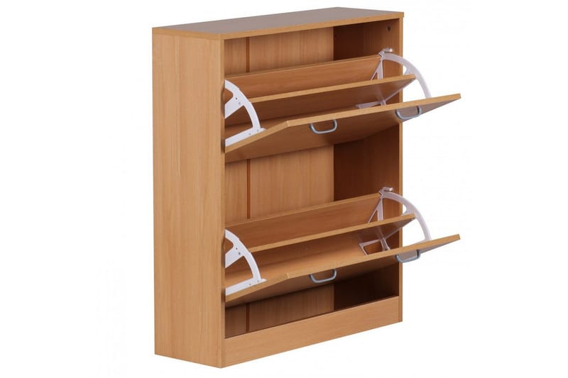 Skoskap Wohnling KIEL med 2 vippbare rom, foliert sponplate Bøk - Bøk - Oppbevaring - Skap - Oppbevaringsskap