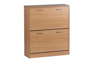 Skoskap Wohnling KIEL med 2 vippbare rom, foliert sponplate Bøk - Bøk - Oppbevaring - Skap - Oppbevaringsskap