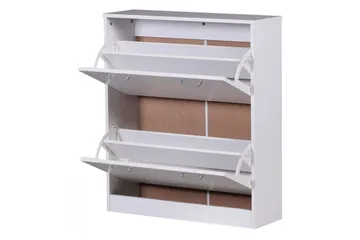 Skoskap Wohnling KIEL med 2 vippbare rom, foliert sponplate Hvit - Hvit - Oppbevaring - Skap - Oppbevaringsskap