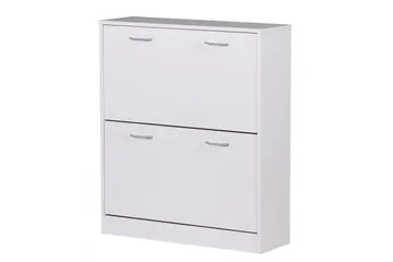 Skoskap Wohnling KIEL med 2 vippbare rom, foliert sponplate Hvit - Hvit - Oppbevaring - Skap - Oppbevaringsskap