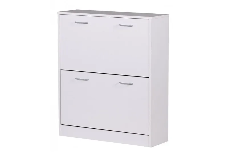 Skoskap Wohnling KIEL med 2 vippbare rom, foliert sponplate Hvit - Hvit - Oppbevaring - Skap - Oppbevaringsskap