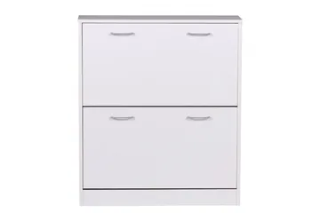 Skoskap Wohnling KIEL med 2 vippbare rom, foliert sponplate Hvit - Hvit - Oppbevaring - Skap - Oppbevaringsskap