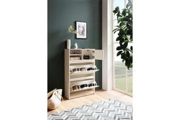 Skoskap Wohnling med 2 vippetromler 1 dør melaminbelagt MDF moderne - Oppbevaring - Skap - Oppbevaringsskap