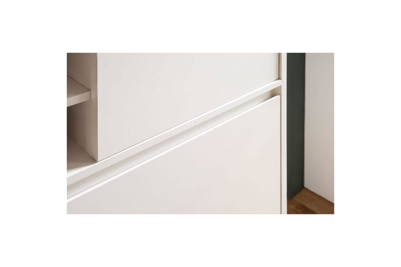 Skoskap Wohnling med 2 vippetromler 1 dør melaminbelagt MDF moderne - Oppbevaring - Skap - Oppbevaringsskap