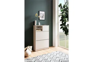 Skoskap Wohnling med 2 vippetromler 1 dør melaminbelagt MDF moderne - Oppbevaring - Skap - Oppbevaringsskap