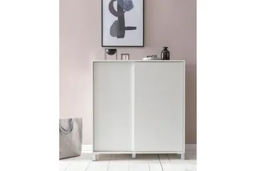 Skoskap Wohnling melaminbelagt MDF, skyvedører, for 20 par Hvit - Hvit - Oppbevaring - Skap - Oppbevaringsskap