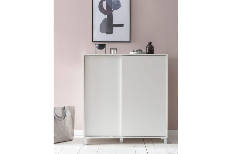 Skoskap Wohnling melaminbelagt MDF, skyvedører, for 20 par Hvit - Hvit - Oppbevaring - Skap - Oppbevaringsskap