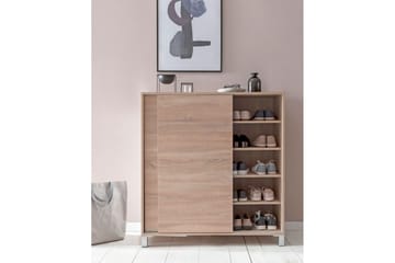 Skoskap Wohnling melaminbelagt MDF, skyvedører, for 20 par Sonoma - Sonoma - Oppbevaring - Skap - Oppbevaringsskap