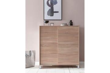 Skoskap Wohnling melaminbelagt MDF, skyvedører, for 20 par Sonoma - Sonoma - Oppbevaring - Skap - Oppbevaringsskap