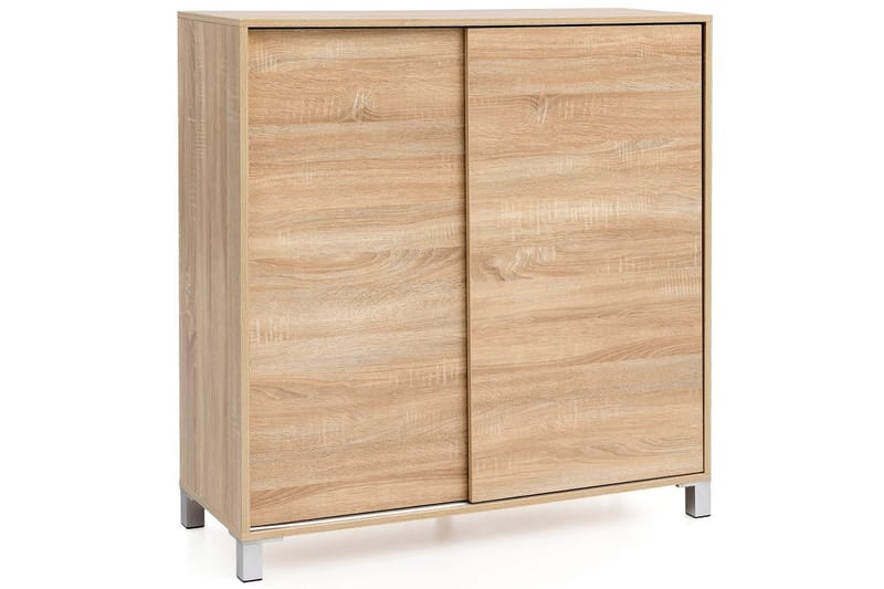 Skoskap Wohnling melaminbelagt MDF, skyvedører, for 20 par Sonoma, Sonoma