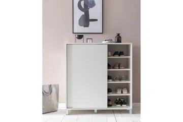 Skoskap Wohnling melaminbelagt MDF, skyvedører, for 20 par Hvit - Hvit - Oppbevaring - Skap - Oppbevaringsskap