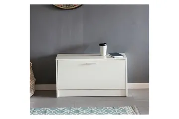 Skoskap Wohnling SPLIT med uttrekkbare rom, foliert sponplate Hvit - Hvit - Oppbevaring - Skap - Oppbevaringsskap