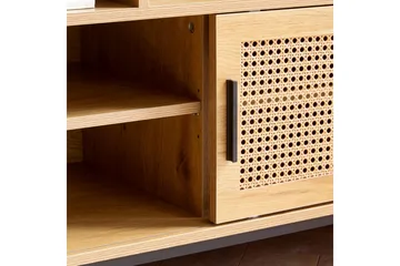 Skoskap Wohnling Polstret benk med skyvedør av Wienervevingoptikk Moderne - Oppbevaring - Skooppbevaring - Skobenk & skohylle med benk