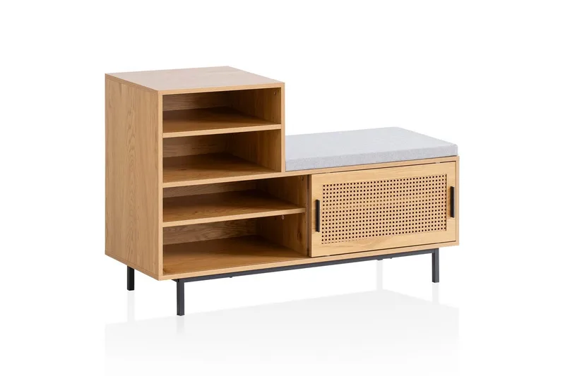 Skoskap Wohnling Polstret benk med skyvedør av Wienervevingoptikk Moderne