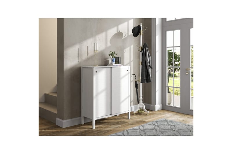 Sovran Skoskap 92 cm - Natur/Hvit - Oppbevaring - Skap - Oppbevaringsskap