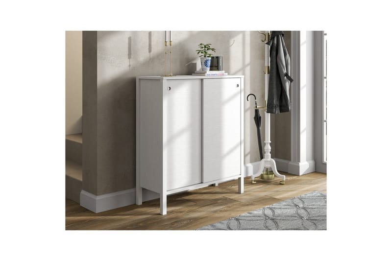 Sovran Skoskap 92 cm - Natur/Hvit - Oppbevaring - Skap - Oppbevaringsskap