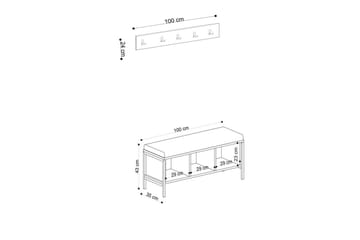 Talric Skoskap 100 cm - Natur - Oppbevaring - Skap - Oppbevaringsskap