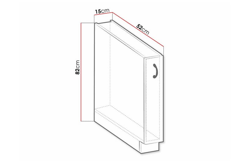 Templemore Kjøkkenskap 15 cm - Oppbevaring - Skap - Oppbevaringsskap