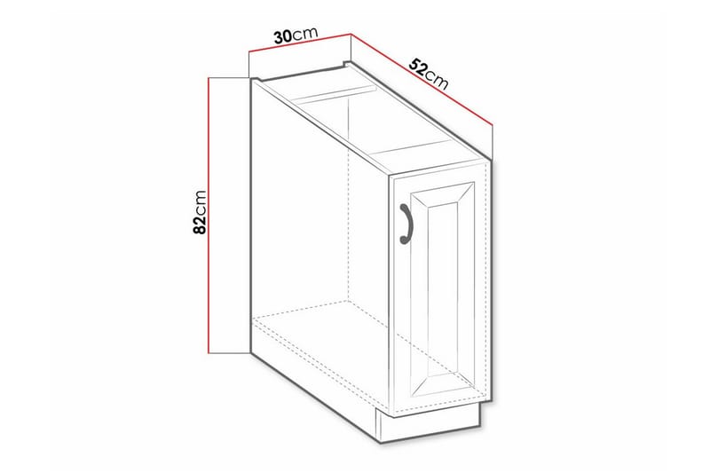 Templemore Kjøkkenskap 30 cm - Oppbevaring - Skap - Oppbevaringsskap