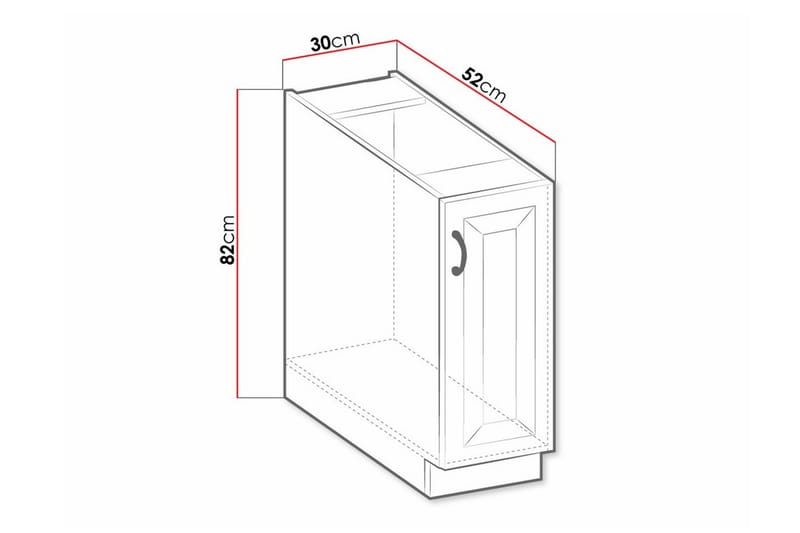 Templemore Kjøkkenskap 30 cm - Oppbevaring - Skap - Oppbevaringsskap
