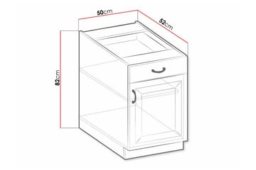 Templemore Kjøkkenskap 50 cm - Oppbevaring - Skap - Oppbevaringsskap