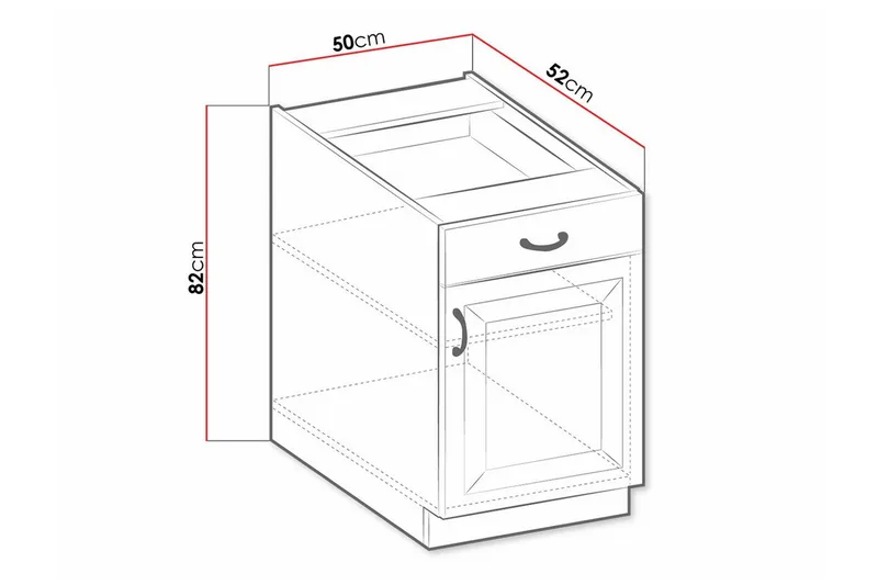 Templemore Kjøkkenskap 50 cm - Oppbevaring - Skap - Oppbevaringsskap